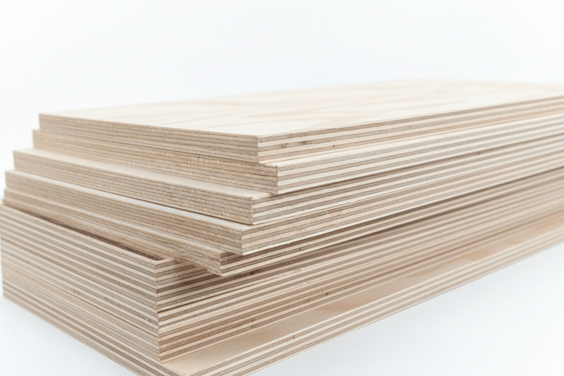 Birch plywood stack showing grain