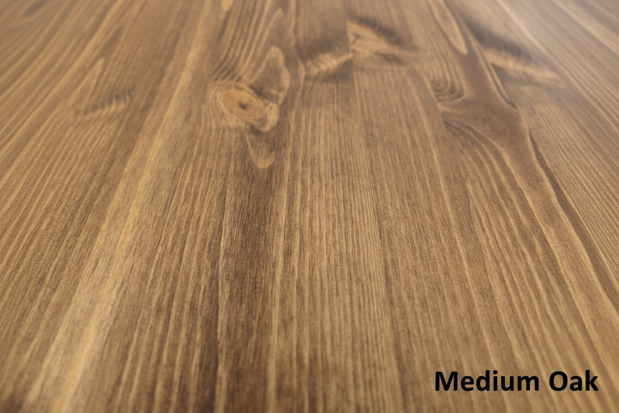 Close-up of a Oak wooden surface with visible grain and texture