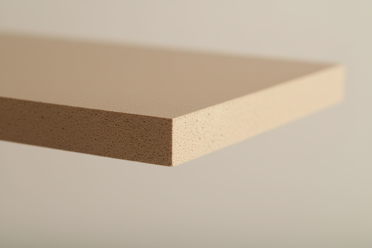 MDF edge close-up