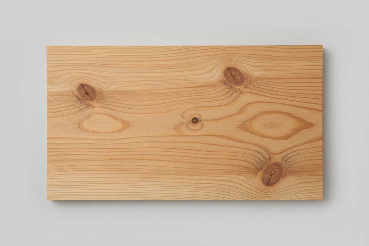 Pine panel overhead view