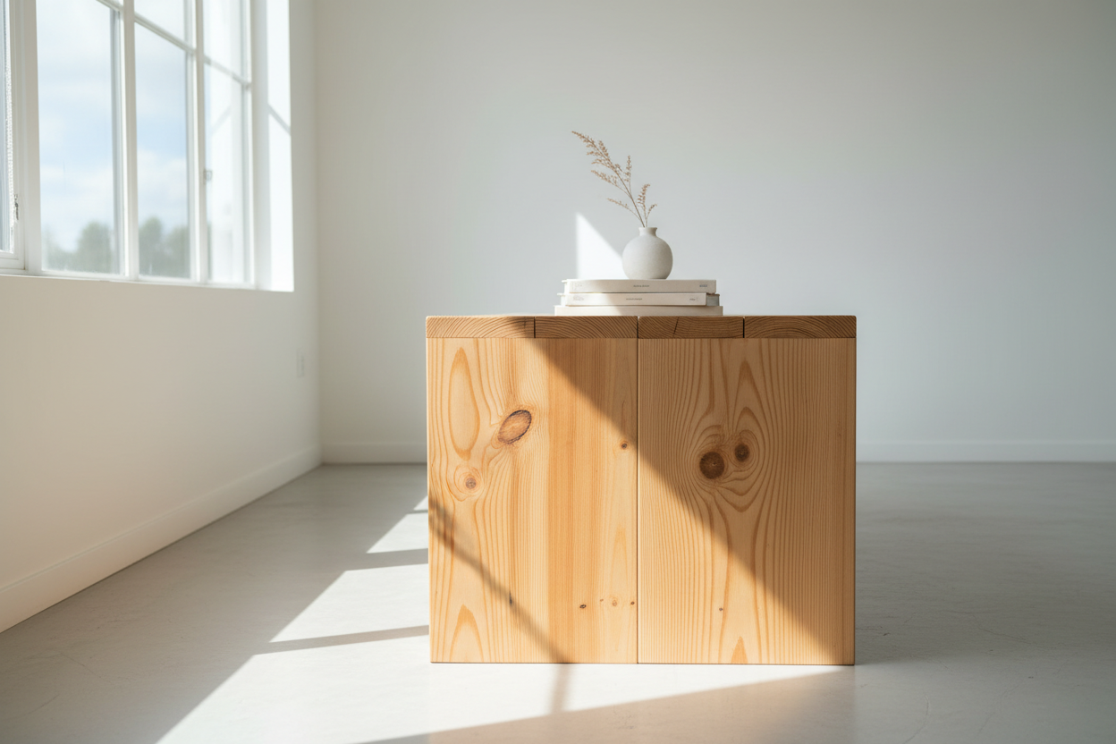 Pine wood bench