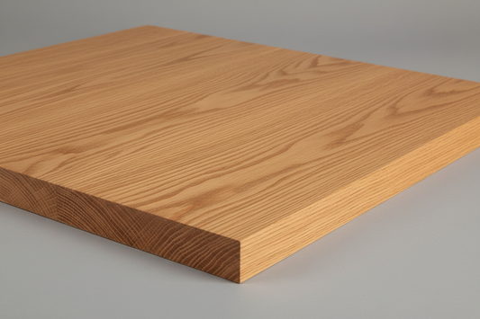 Solid oak panel corner view